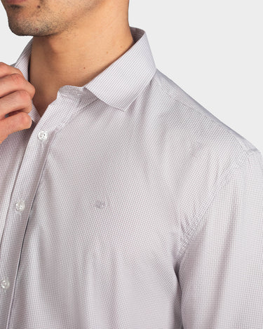 Camisa manga corta a cuadros para hombre