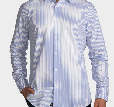Camisa manga larga para hombre blue
