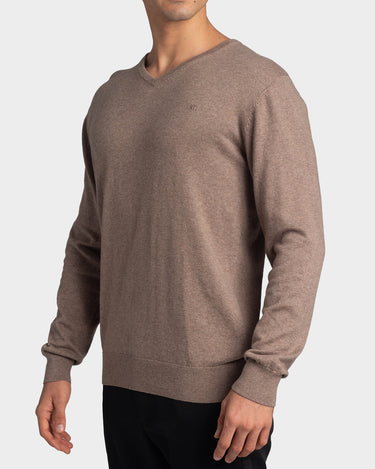 Suéter para hombre cuello v