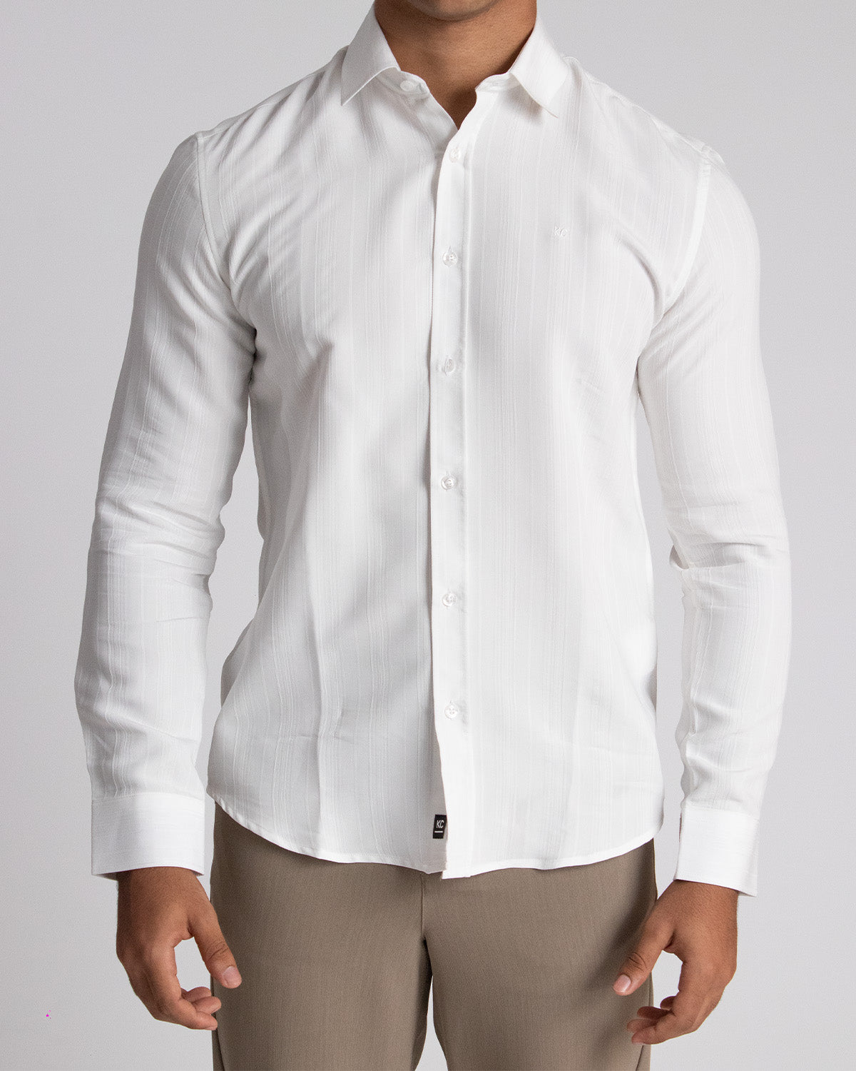 Camisa casual manga larga para hombre