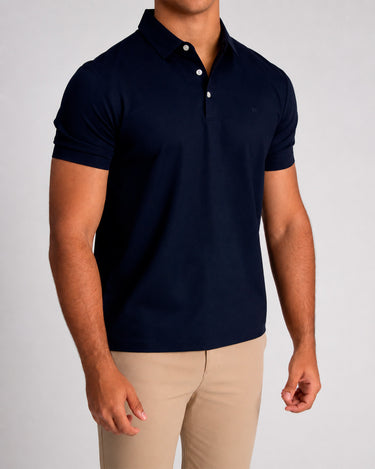 Polo fondo entero para hombre navy