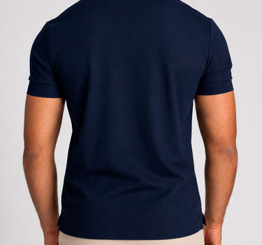 Polo fondo entero para hombre navy