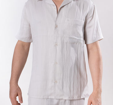 Camisa casual manga corta diseño clásico regular fit para hombre