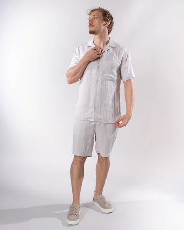 Camisa casual manga corta diseño clásico regular fit para hombre