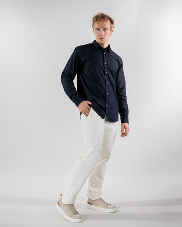 Camisa casual manga larga diseño clásico regular fit para hombre