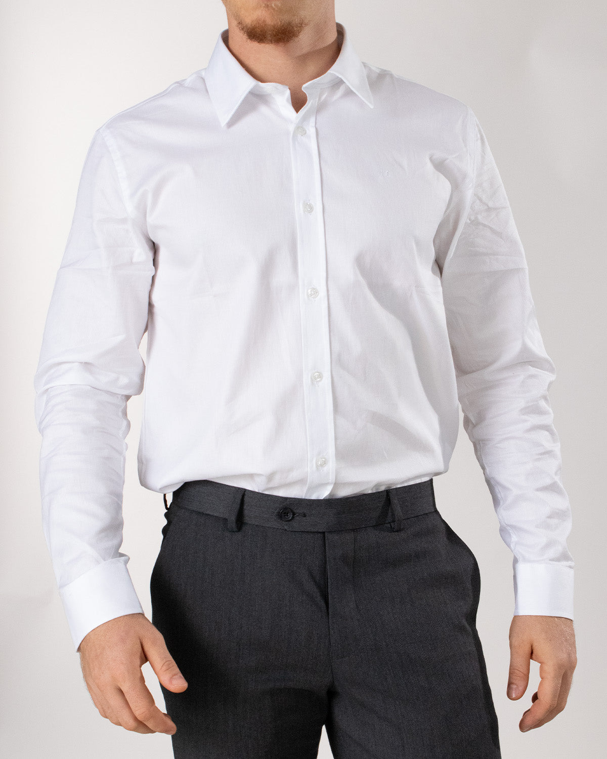 Camisa casual manga larga diseño clásico regular fit para hombre