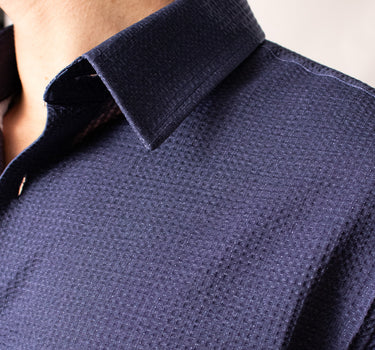 Camisa manga corta diseño a cuadros regular fit para hombre
