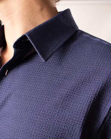 Camisa manga corta diseño a cuadros regular fit para hombre