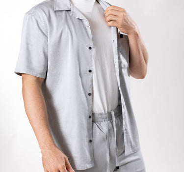 Camisa manga corta con bolsillo regular fit para hombre