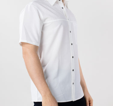 Camisa manga corta con bolsillo regular fit para hombre