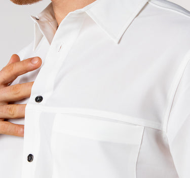 Camisa manga corta con bolsillo regular fit para hombre