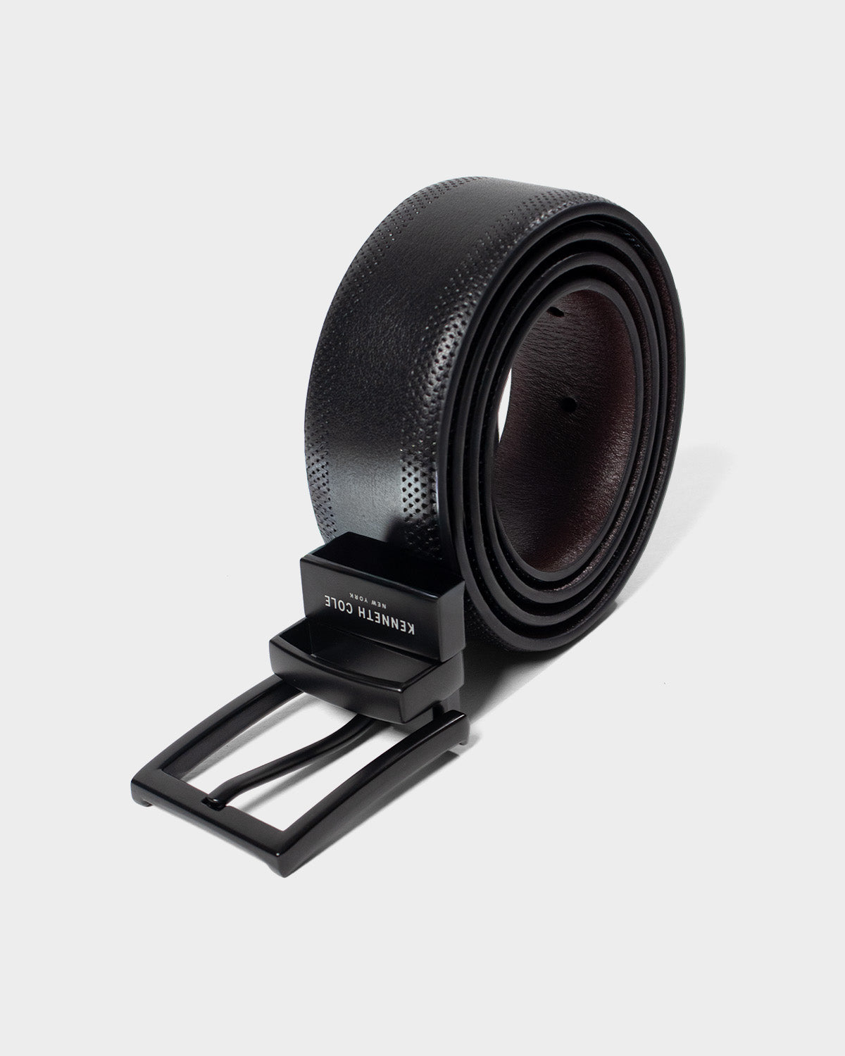 Correa de cuero reversible para hombre noir