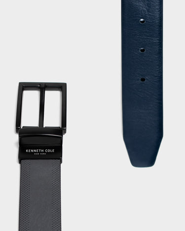 Correa de cuero reversible para hombre noir