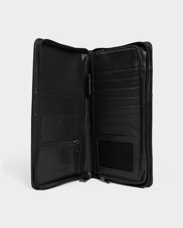 Porta pasaporte de cuero para hombre noman code