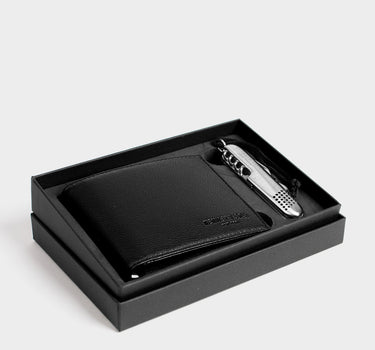 Billetera + juego de multiherramientas de cuero para hombre urbn