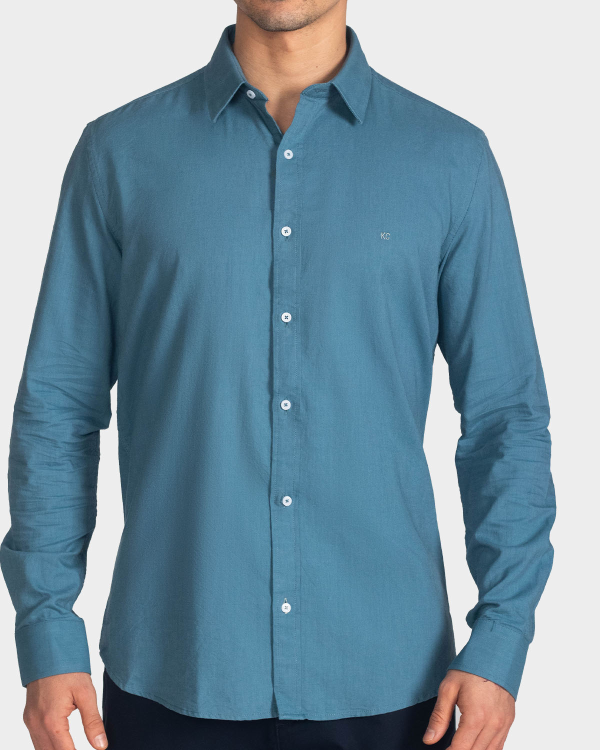 Camisa manga larga fondo entero para hombre