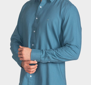 Camisa manga larga fondo entero para hombre