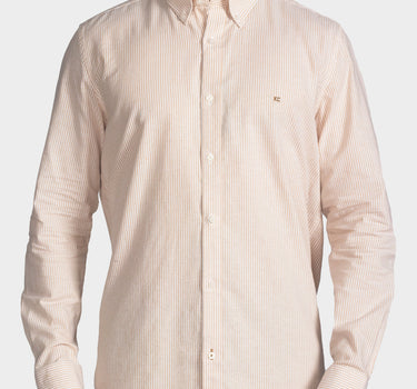 Camisa manga larga a rayas para hombre