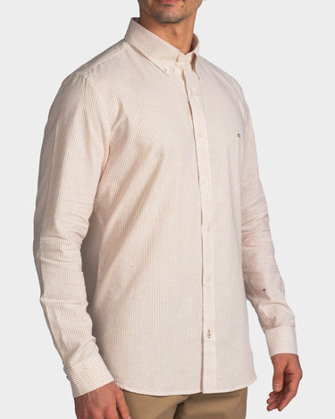 Camisa manga larga a rayas para hombre