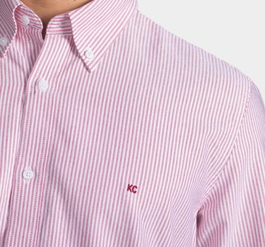 Camisa manga larga a rayas para hombre