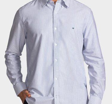Camisa manga larga a rayas para hombre