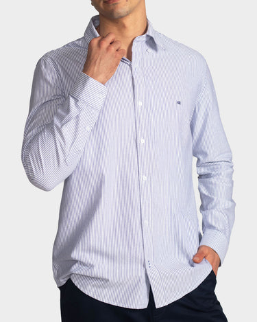 Camisa manga larga a rayas para hombre