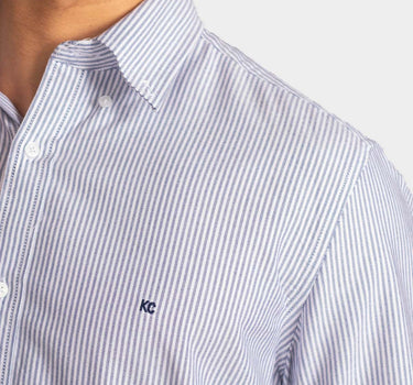 Camisa manga larga a rayas para hombre