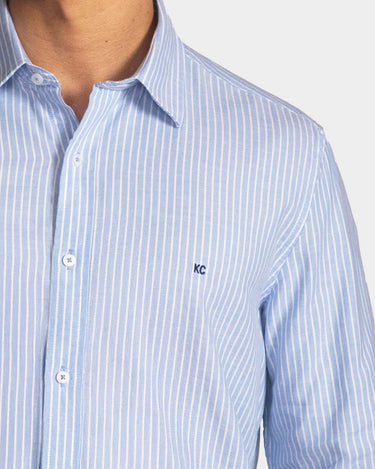 Camisa manga larga a rayas para hombre