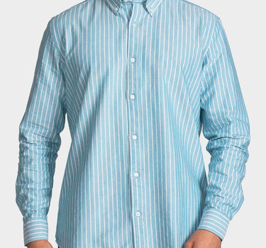 Camisa manga larga a rayas para hombre