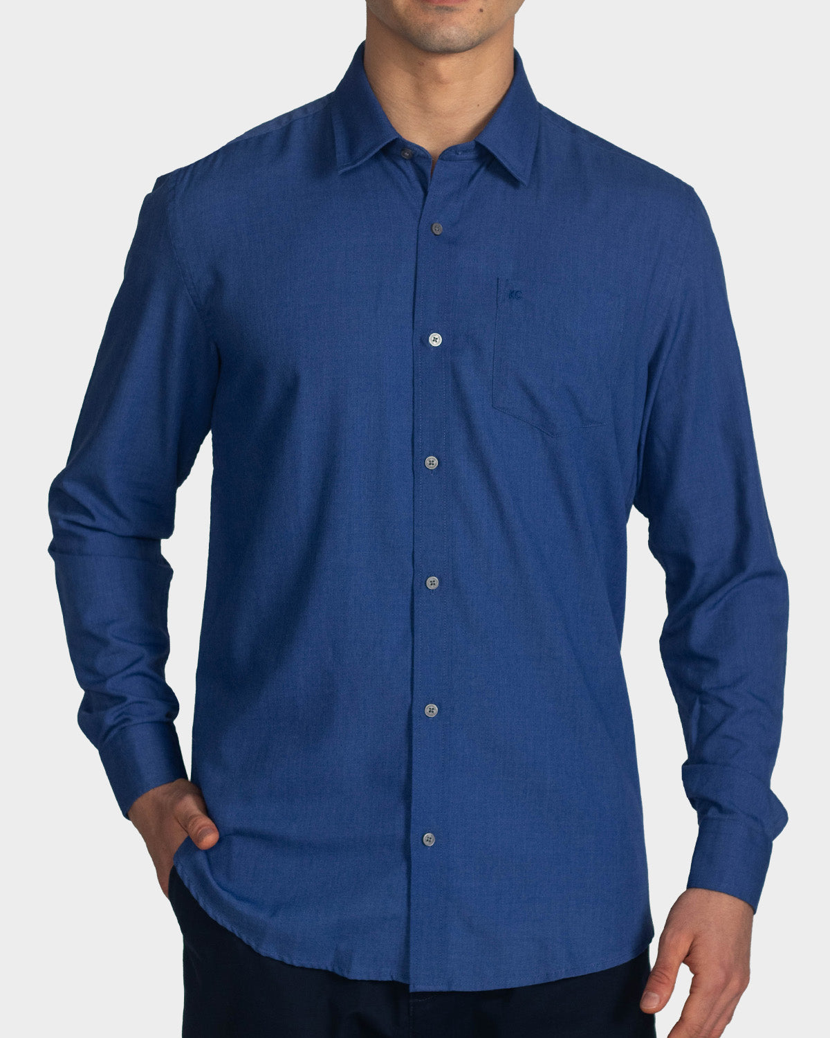 Camisa manga larga fondo entero para hombre