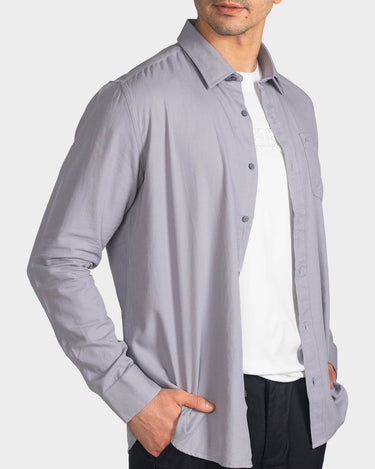 Camisa manga larga fondo entero para hombre