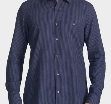 Camisa manga larga a cuadros para hombre