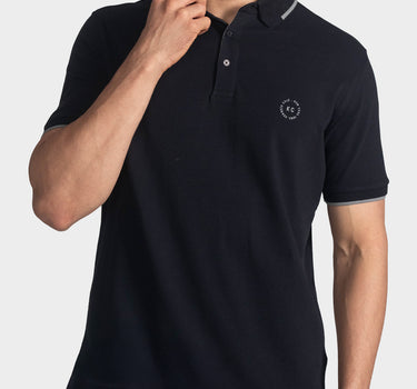 Polo fondo entero para hombre black