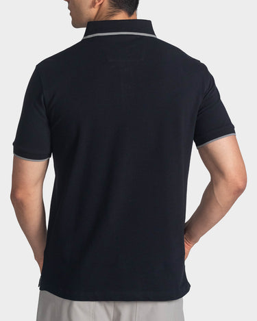 Polo fondo entero para hombre black