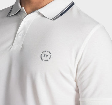 Polo fondo entero para hombre white