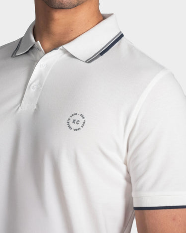 Polo fondo entero para hombre white