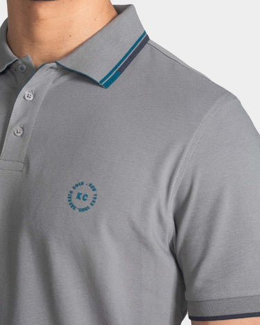 Polo fondo entero para hombre silver