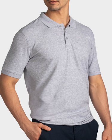 Polo fondo entero para hombre silver