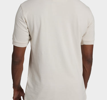 Polo fondo entero para hombre crema