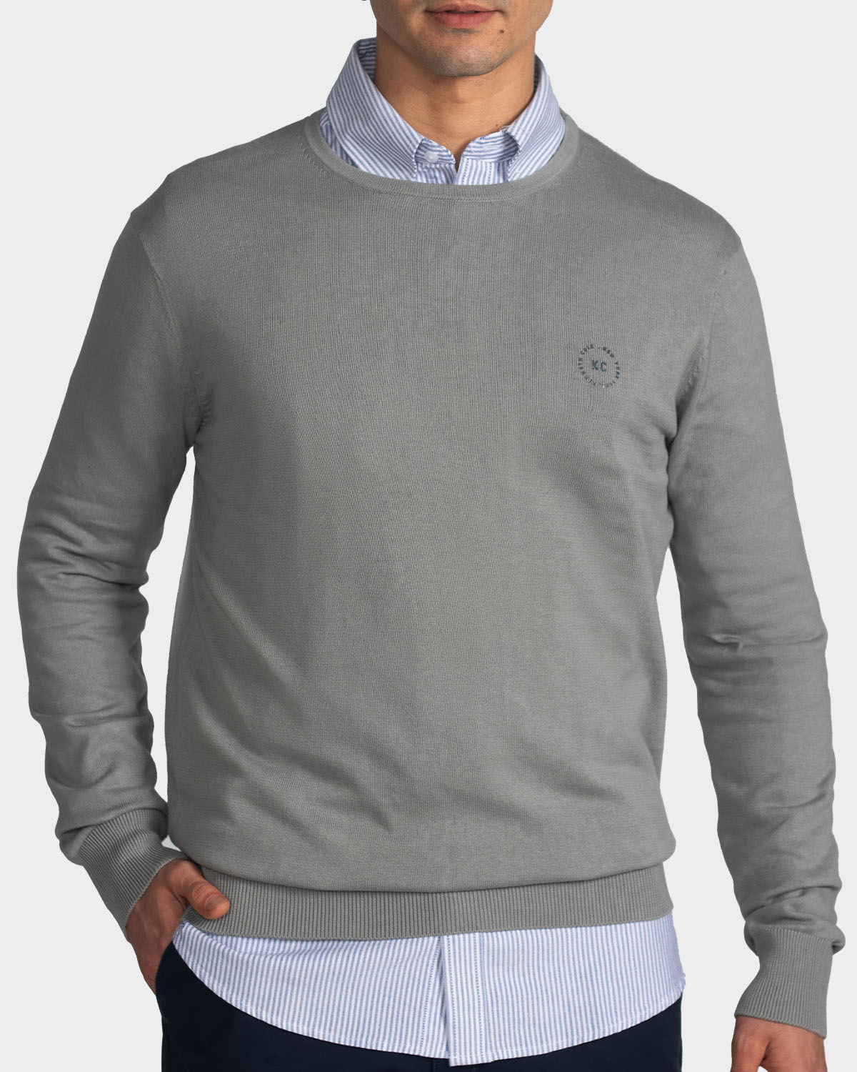 Suéter para hombre cuello redondo