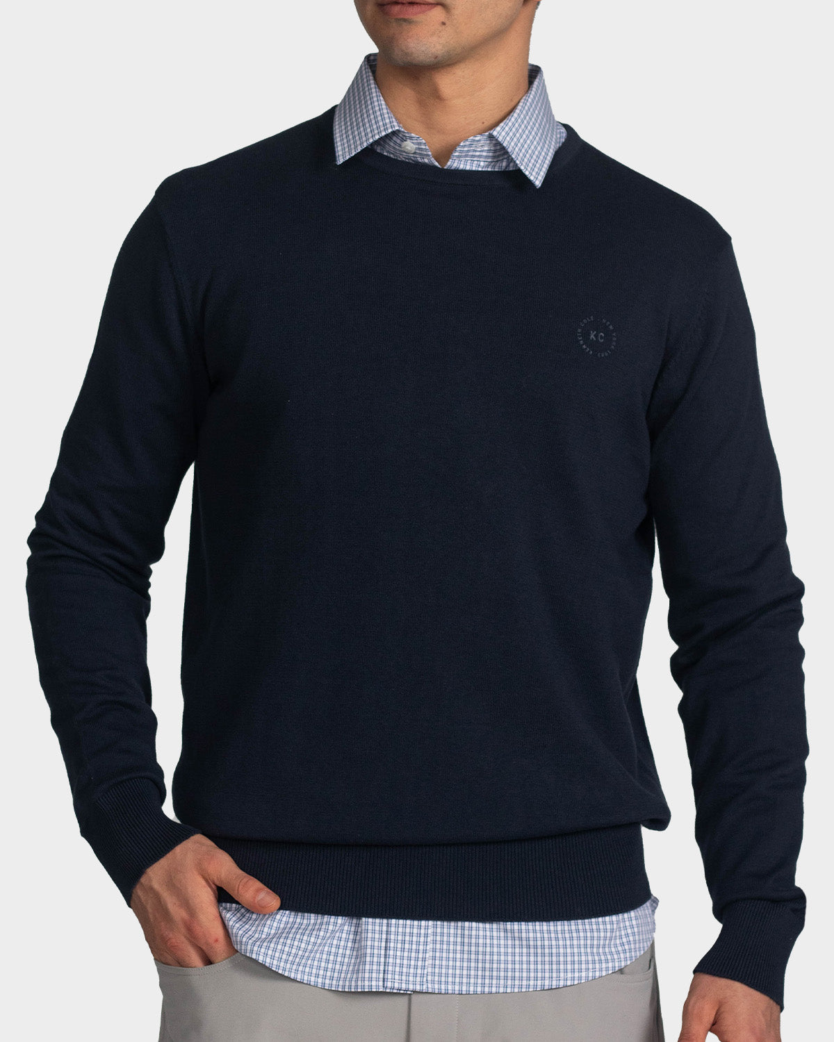 Suéter para hombre cuello redondo