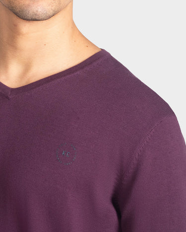 Suéter para hombre cuello v