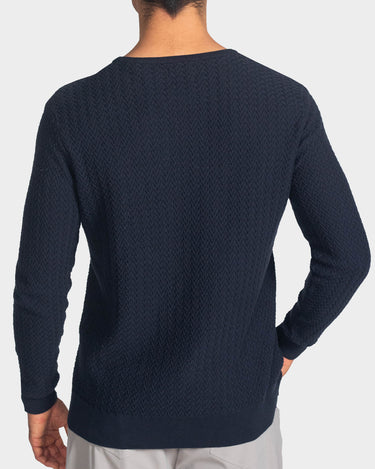 Suéter fondo entero para hombre navy