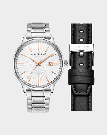 Reloj con manilla metalica para hombre