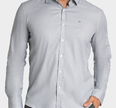 Camisa manga larga a cuadros para hombre