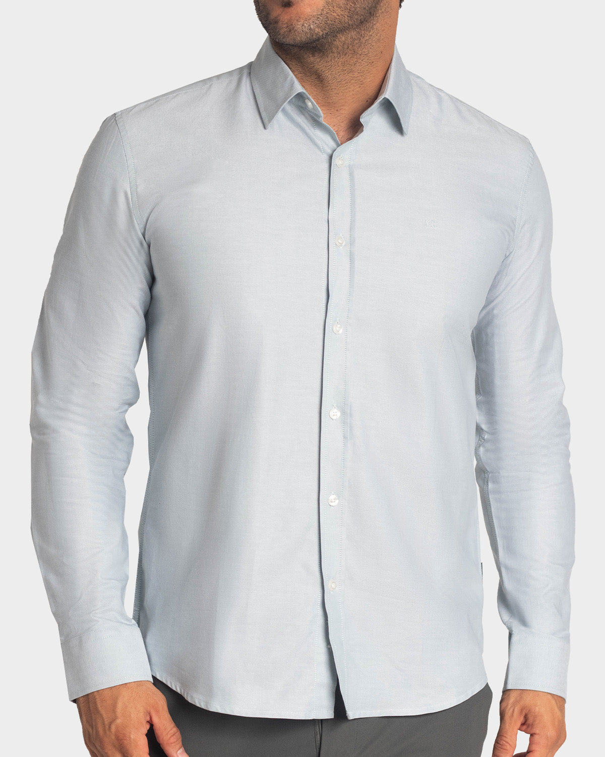 Camisa manga larga fondo entero para hombre
