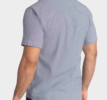 Camisa manga corta a cuadros para hombre