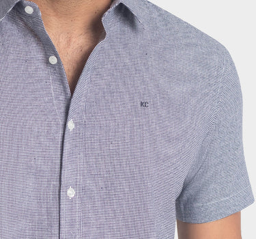 Camisa manga corta a cuadros para hombre