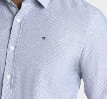 Camisa manga larga a rayas para hombre