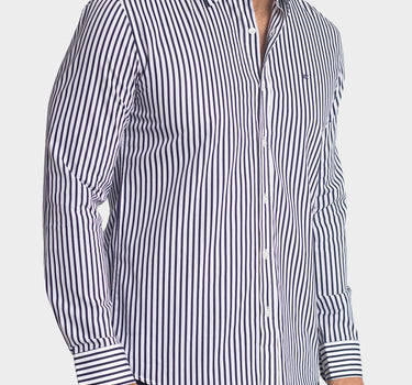Camisa manga larga a rayas para hombre